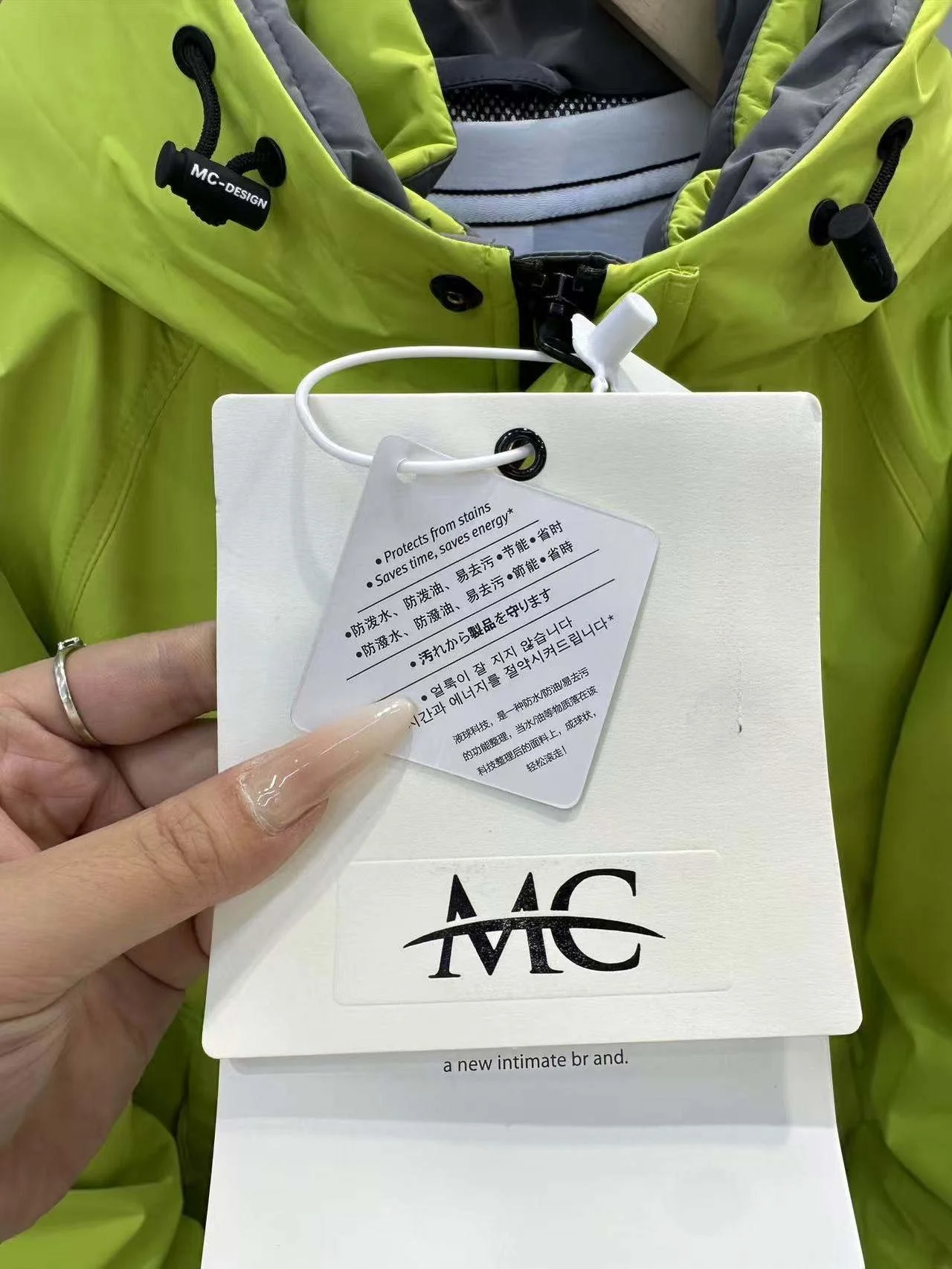 

Korean Sle Thiened Functional Men's Cotton Jaet Autumn Winter Trend Design Lightweight Cotton Outerwear Parka Coat