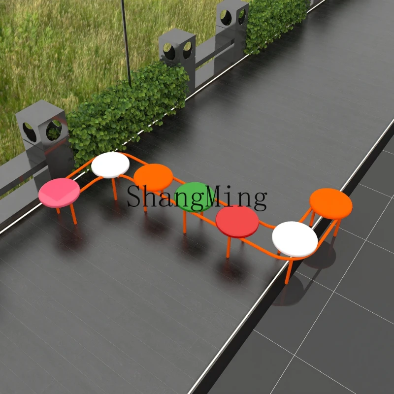 

FG exquisite senior bench park bench milk tea coffee shop gym rest bench shopping mall wrought iron seat chair