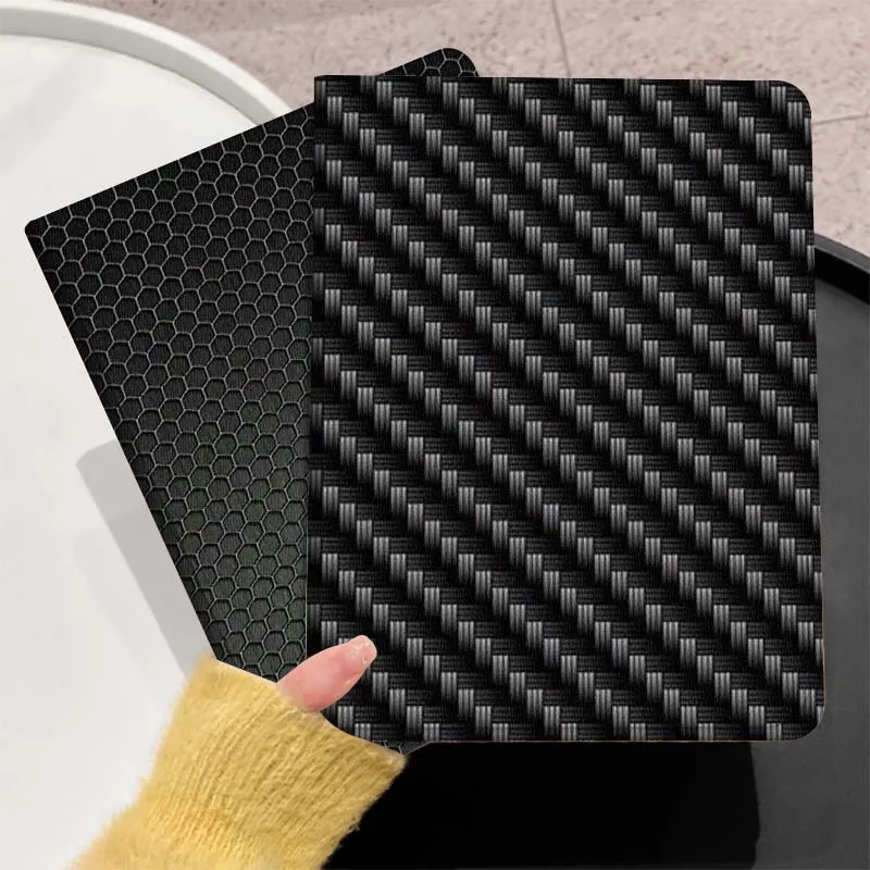 

Carbon Fiber Pattern Hot For Huawei MediaPad T5 T10s M6 M5Lite SE Honor Tab 5 6 7 V7 V8 X8a X9a Pro Soft Tablet Case Gift