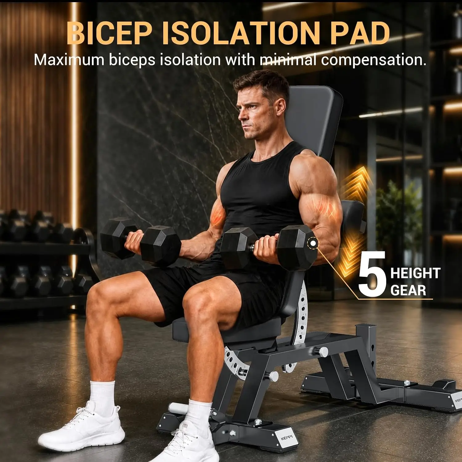 Weight Bench, Commercial Grade FID Workout Bench, Custom