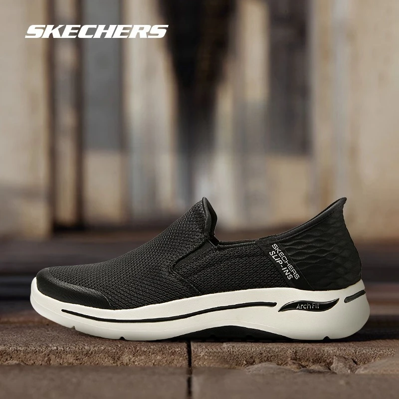 أحذية مشي رجالية من Skechers أحذية رياضية مسطحة للرجال كاجوال قابلة للتنفس خفيفة الوزن سهلة الارتداء ممتصة للصدمات أحذية رياضية خارجية مسطحة #1