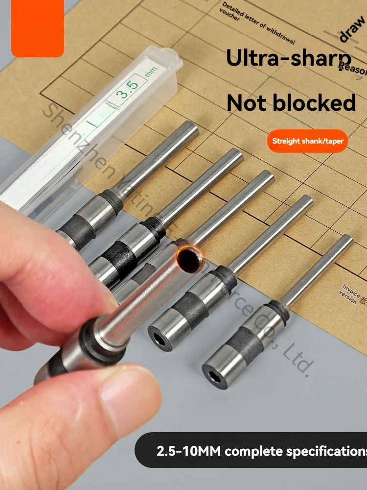 Electric Tag Punching Machine Hollow Drill Bit Tag Drill Bit Punching Drilling Knife Binding Punching Knife Hollow Drill Nozzle