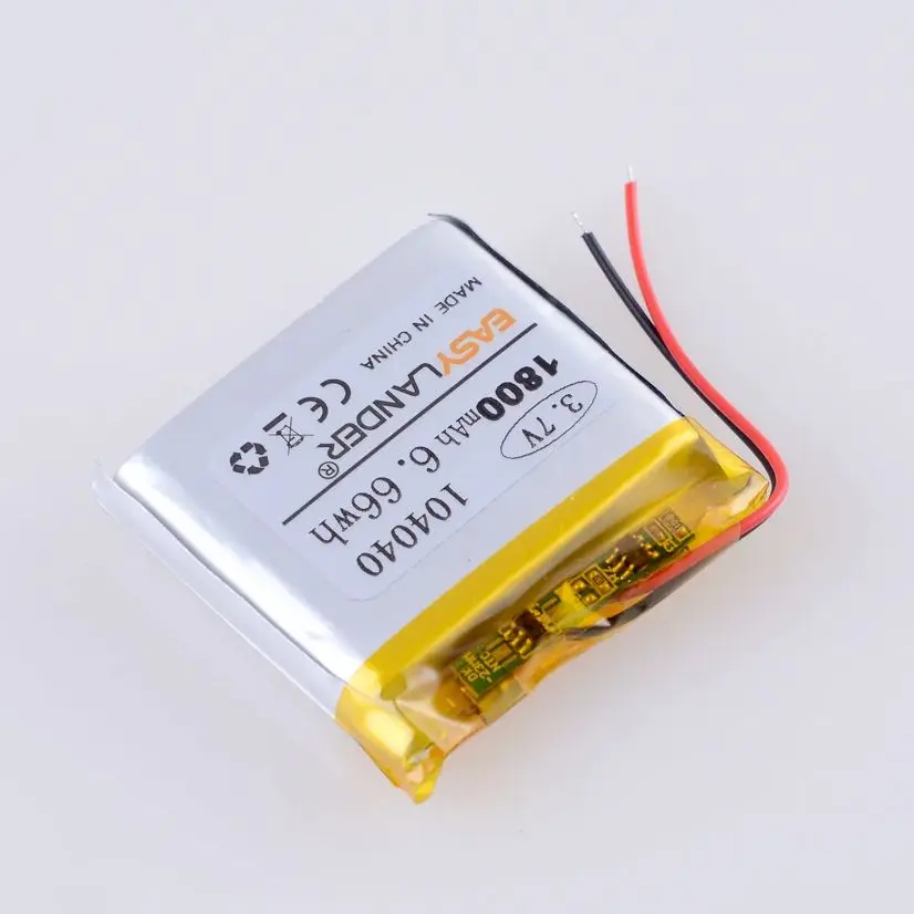 10PCS/Lot Silicone Wires 104040 3.7V 1800mAh Rechargeable Lithium Li-ion Polymer Battery GSP974241HT Batteries