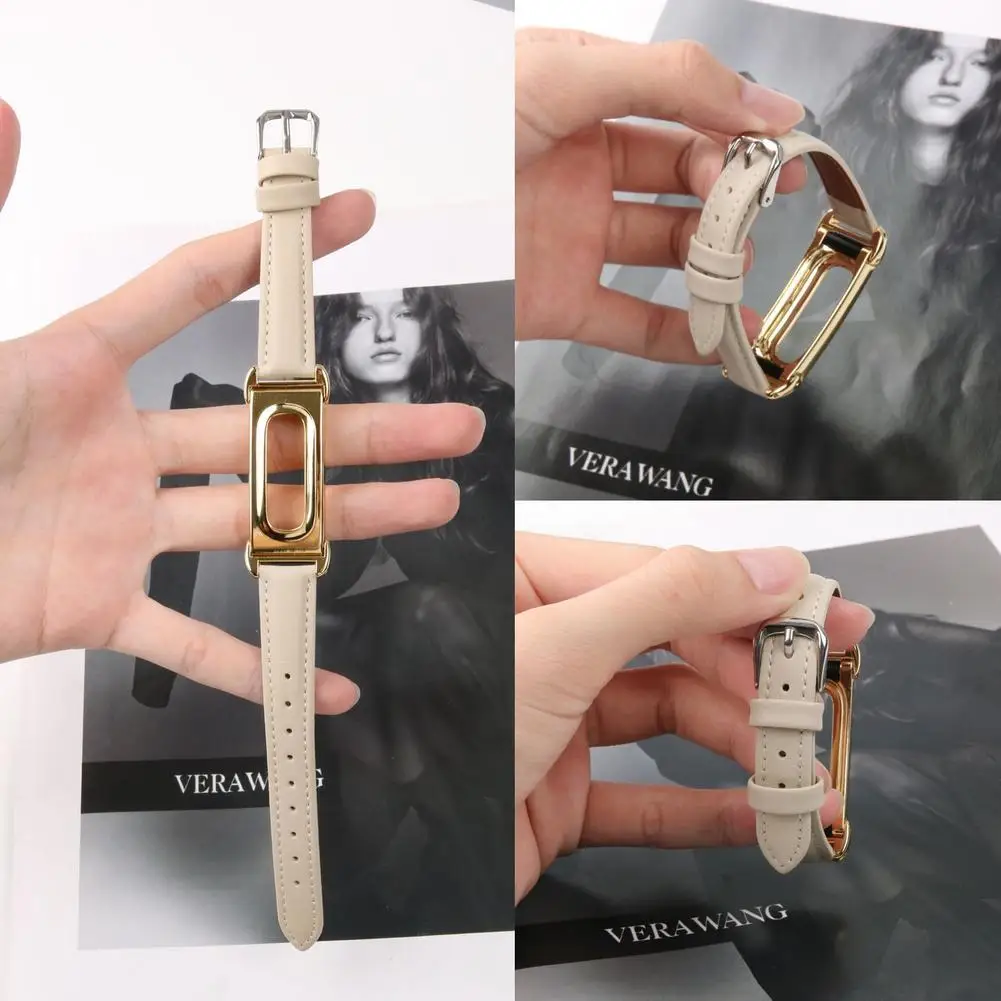 For Google Fitbit Air Band Strap Slim Waist Replacement Bracelet Women Metal Frame Watchband Accessories