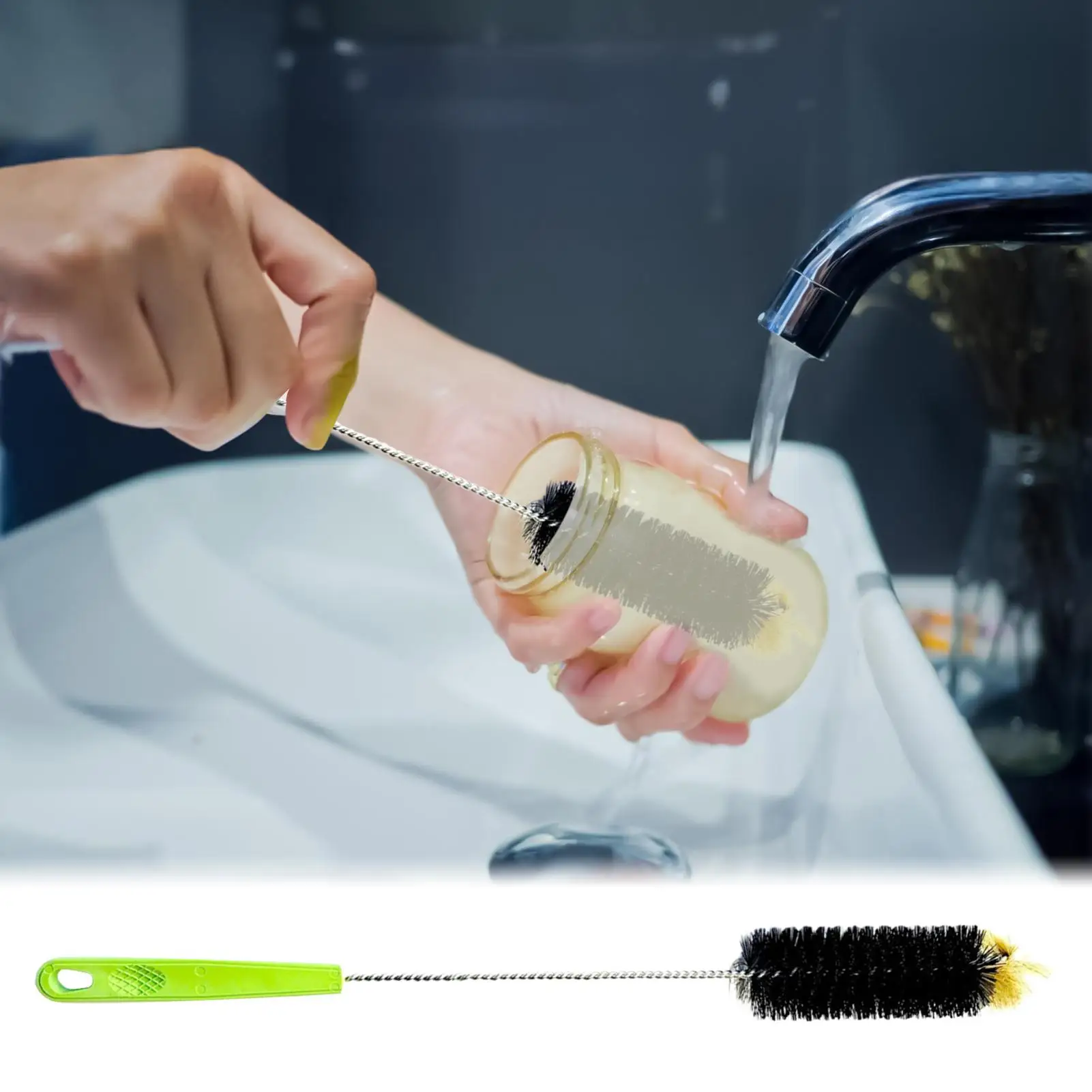 

Щетка для чистки бутылок, очиститель для чашек, щетка для чашек с длинной ручкой для узкой шеи, графин для вина, мытье посуды, домашняя кухня