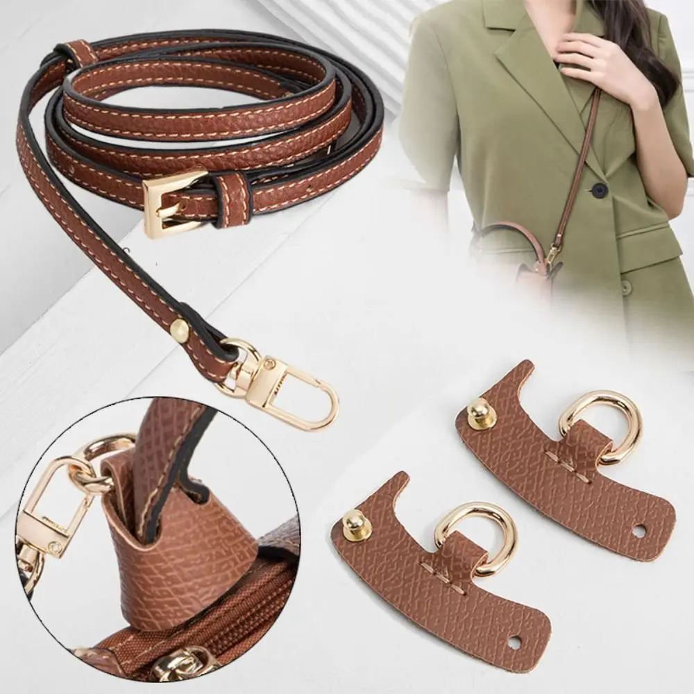 Women Replacement Transformation Hang Buckle Handbag Belts Genuine Leather Strap Crossbody Bags Accessories For Longchamp