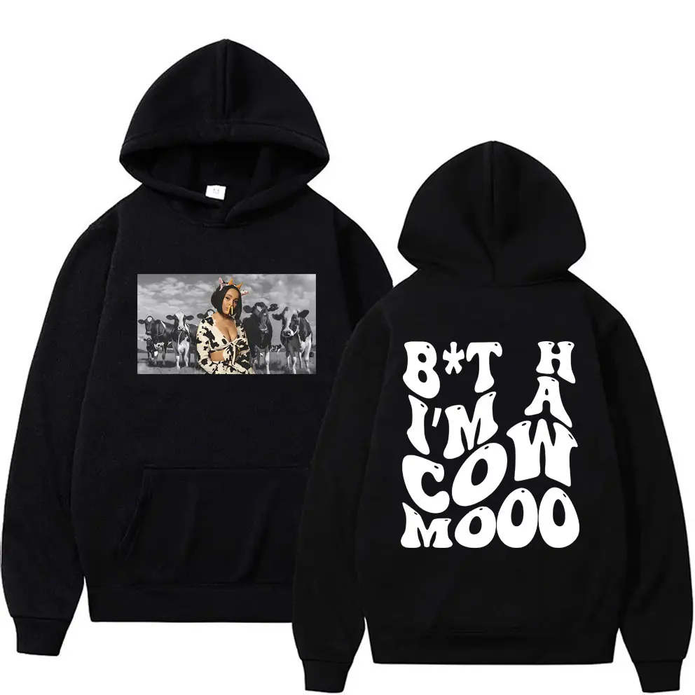 

Rapper Doja Cat I'm A Cow Mooo Graphic Hoodie Men Women's Hip Hop Fashion Streetwear Male Casual Oversized Pullover Sweatshirt