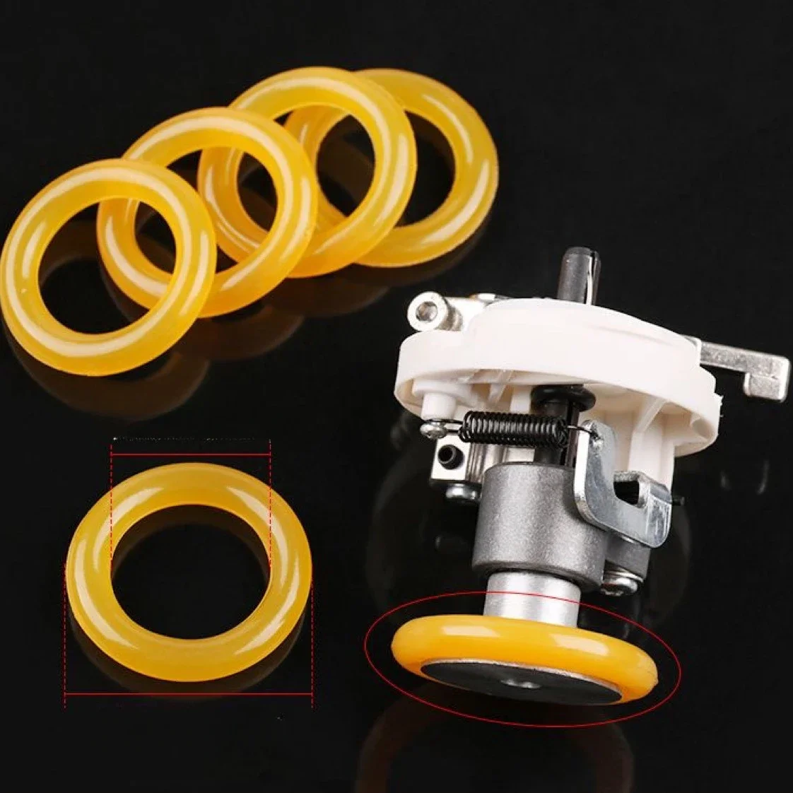 10/5 Uds bobinadora de bobina anillo de neumático de goma O rueda de fricción para piezas de Singer Brother accesorios para máquinas de coser herramientas