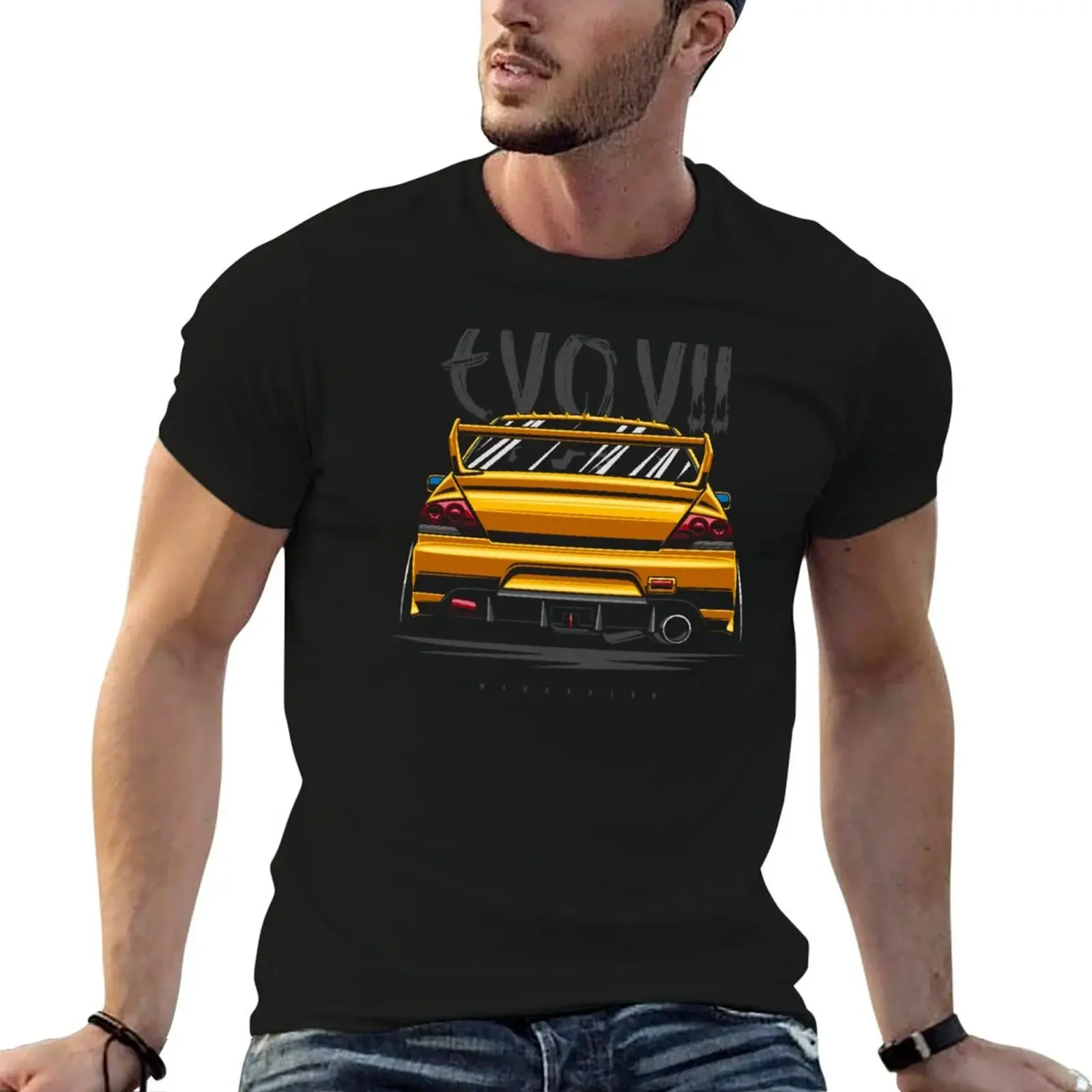 

Lancer Evo VII (yellow) T-Shirt affliction shirts aesthetic clothes customs design your own t shirt for men