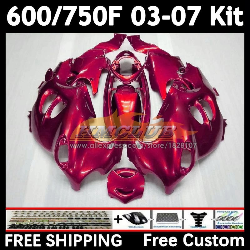 Body For SUZUKI KATANA GSXF 750 600 red pearl GSXF750 2003 2004 2005 2006 2007 25No.93 GSX600F GSXF600 03 04 05 06 07 Fairing