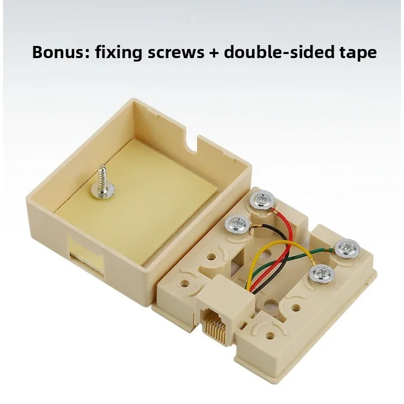 10PCS 4-Core Telephone Junction Box, Simple Connection Socket for Telecom and Network Wiring