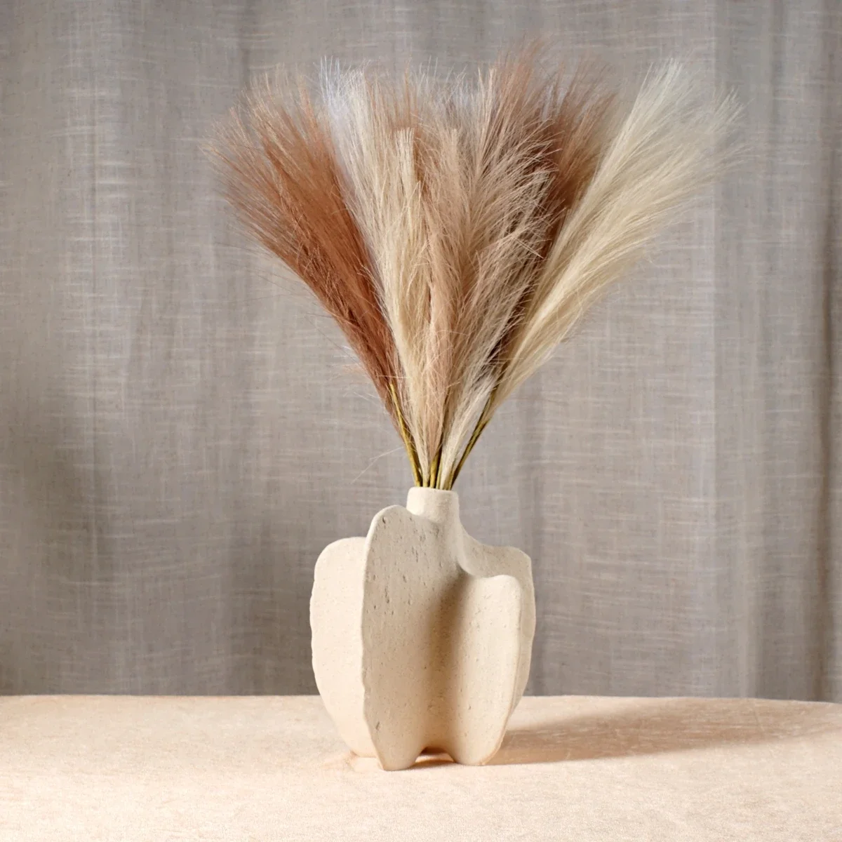 CAPIRON Ceramic Sea Style Vase Nordic Modern Decor Pampas Grass Dried Flower Waves Seahorse Starfish Home Decoration Accessories