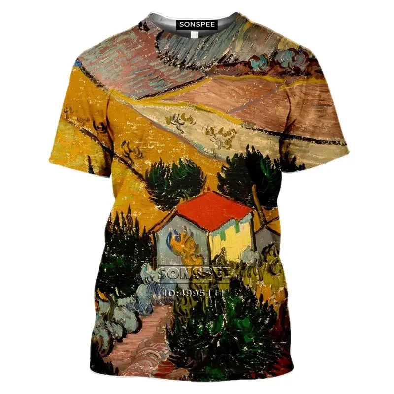 2022 Oil Painting T-Shirt Men's Ladies 3d Printing Vincent Van Gogh T-Shirt Casual Short Sleeve Fitness T-Shirt