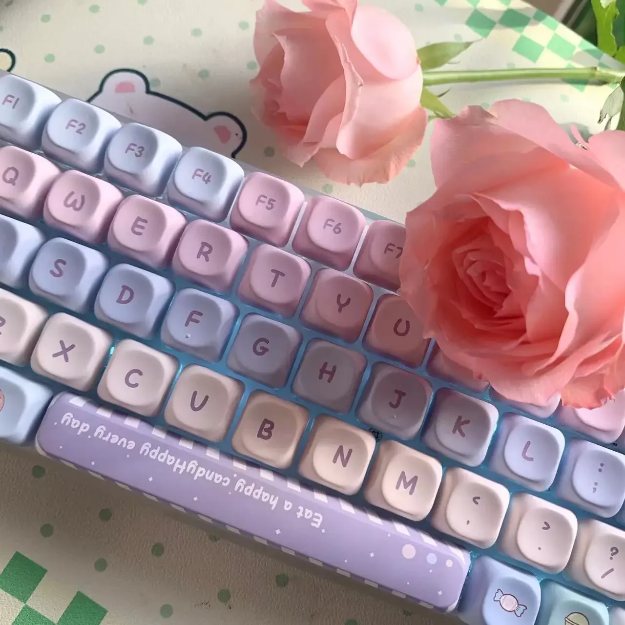 حلوى لطيفة PBT Keycaps ، Keycap Profile MOA ، مفاتيح ، التسامي بالصبغة ، لوحة مفاتيح الألعاب الميكانيكية ، مفتاح MX ، هدية