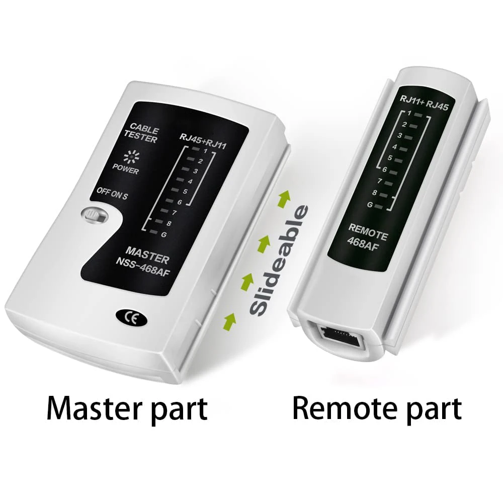 ZoeRax RJ45 Netzwerkkabeltester Ethernet-Tester-Tool für RJ45 LAN Ethernet-Kabel Cat6 Cat6a Cat5 Cat5e Cat7 – Detail 5