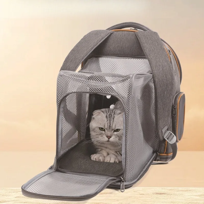 Cat Backpack Expandable Space Portable Pet Bag Large Capacity Breathable Pet Trolley Case Space Capsule Carrying Backpacks