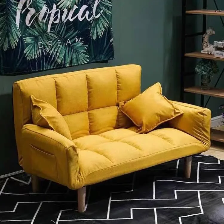 

A A for Bedroom Room Apartment Fabric Sofa Small Tatami Lazy Sofa Balcony Living Room Removable Washable 2 Seats Sofa