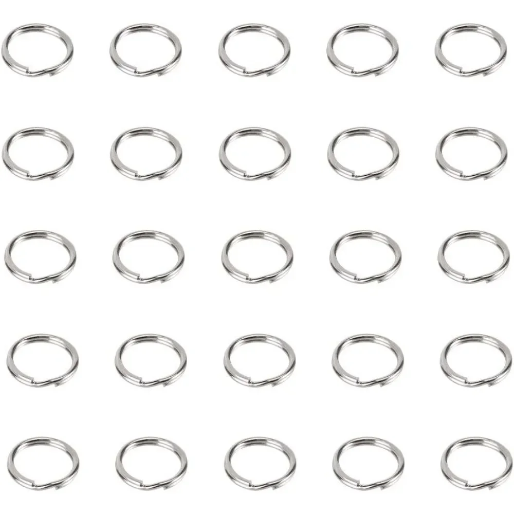 1000PCS Iron Round Edged Split Circular Ring Key Rings Key Chain Ring Clips for Home Car Keys Organization - 0.59'' 15mm