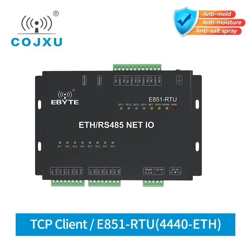 

Ethernet RS485 Modbus Relay RTU Modbus Tcp Io Module Analog Digital Modem 12-channel network IO controller E851-RTU(4440-ETH)