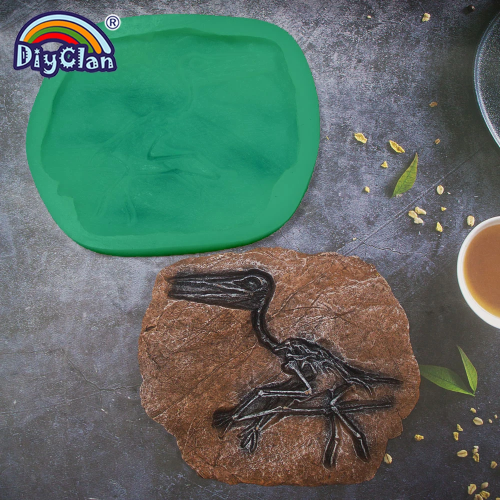 Pterosaur Fossils Silicone Mould DIY Handmade Crafts Making Home Decoration Tools Handpainted Gypsum Ceramic Baking Epoxy Mold