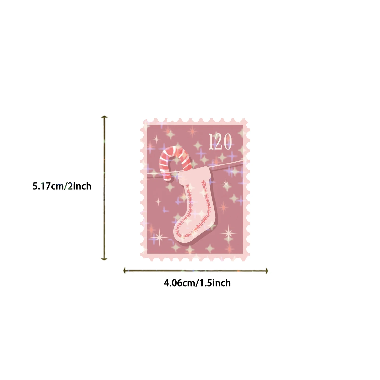 50PCS Christmas Aesthetics Stamps Sticker Reward DIY Waterproof PVC Candle Gloves Socks Stickers For Phone Helmet Water Cup Car