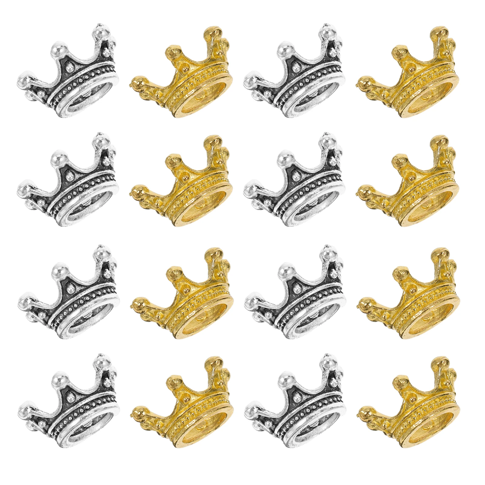 

100pcs Mini Crown Pendant Necklace Charms Zinc Alloy Vintage Accessories for Jewelry Crafts Bracelets Decorations Mixed Retro