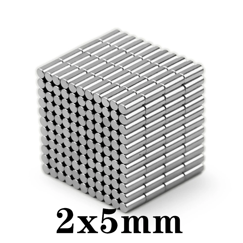 100-5000pcs 2x5mm Magnet Small Round Magnet Strong magnets Rare Earth Neodymium Magnet 2*5mm