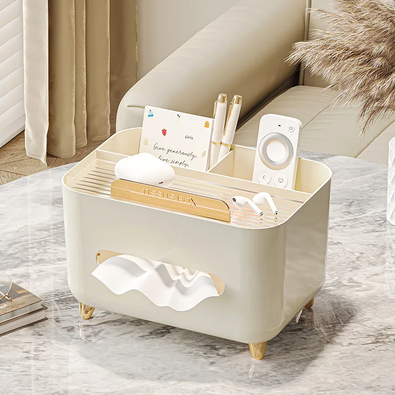 

tissue box high value cream style home living room bedroom multi-function remote control storage pumping carton