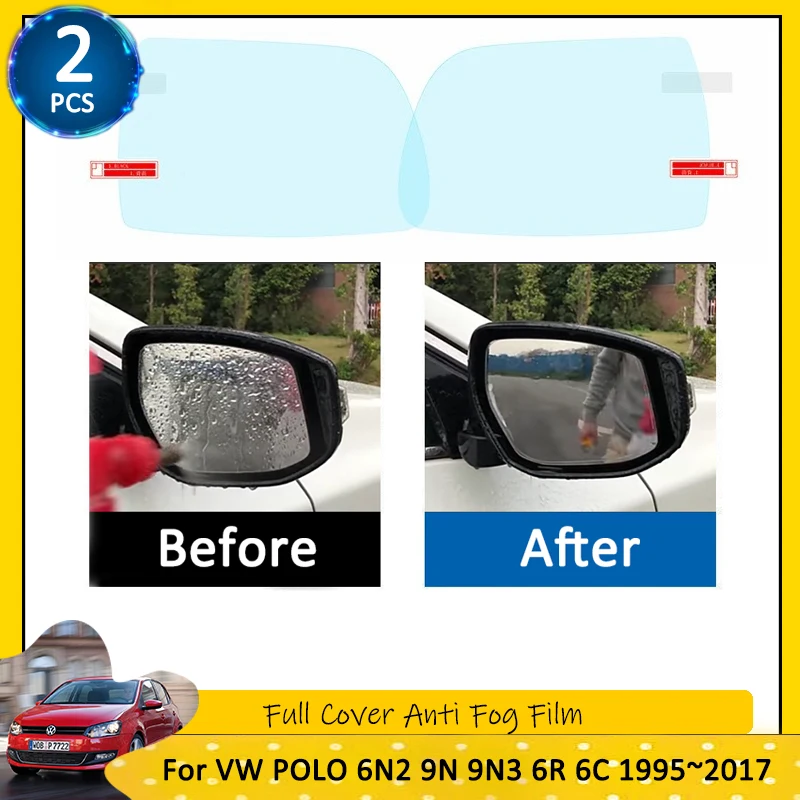 

For Volkswagen VW POLO 6N2 9N 9N3 6R 6C 1995~2017 3 4 5 Anti-fog Full Cover Anti Fog Rainproof Film Rearview Mirror Accessories