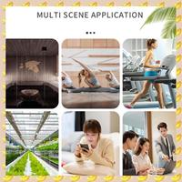 A45U Tuya WIFI Air Quality Tester Black ABS CO2/TVOC/HCHO/PM2.5/PM1.0/PM10/Temperature/Humidity/Date/Alarm/Stopwatch CO2 Meter