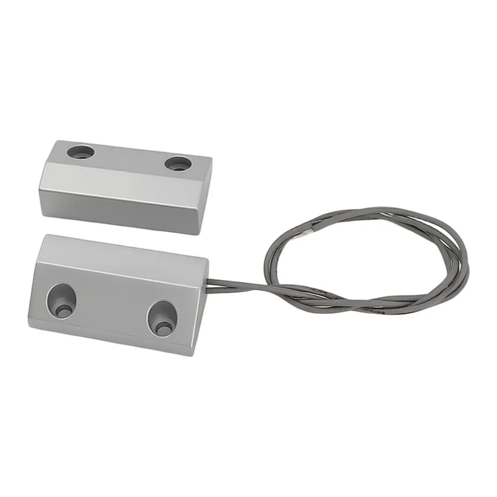 HC56 Magnetic Door Sensor 2PCS Kit for Home Security Alarm System Compact Design 0.8kg Weight Silver Metal Build