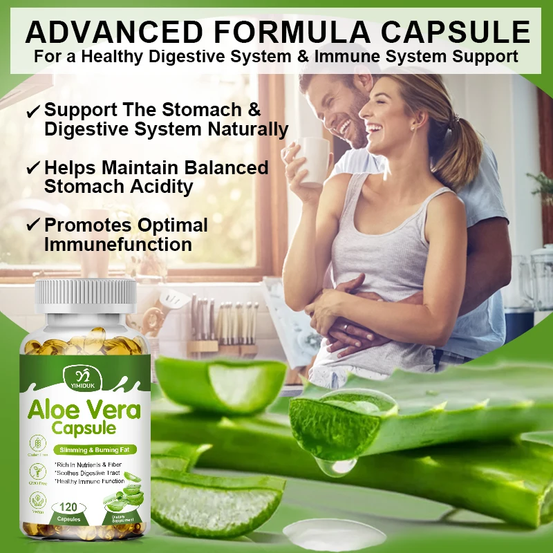 Natural Aloe Vera Extract Capsules - Healthy Digestive Products, Slim Body Detox Product, Dietary Supplements