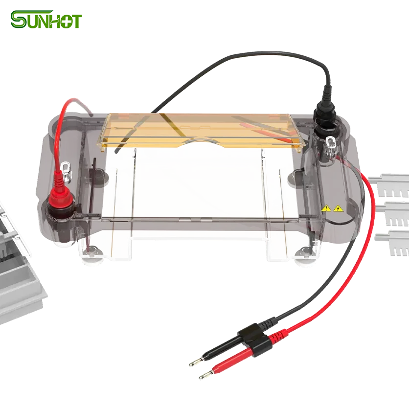 SUNHOT Multi-functional ABS Horizontal Electrophoresis Tank for Nucleic Acid Electrophoresis DNA Separation & Identification
