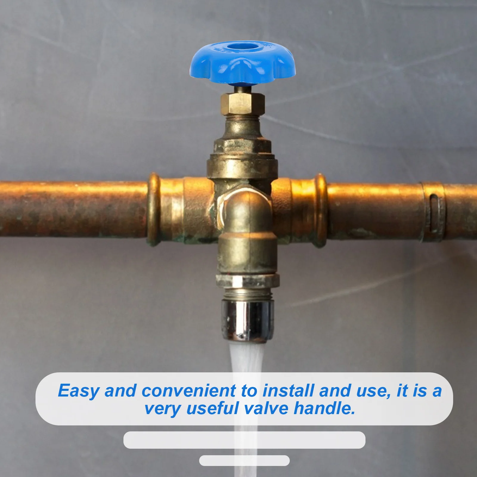 6 Pcs Tie Wire Reel Valve Handle Shutoff Fitting Accessories Window Screen Spline Blue Aluminum