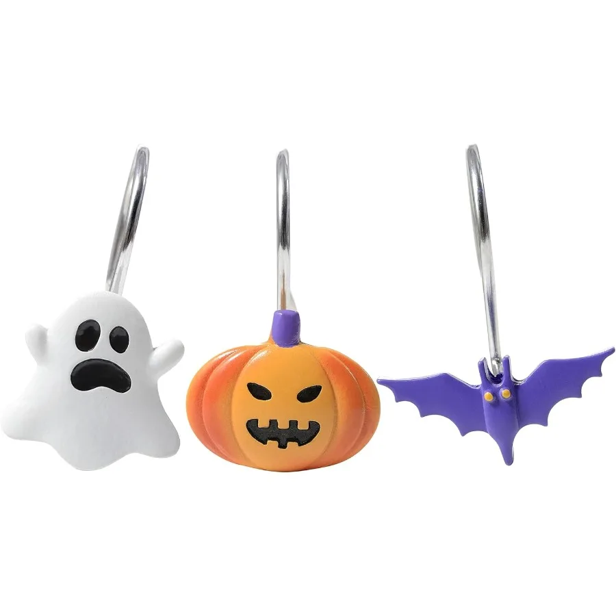 

Жуткий Хэллоуин крючки для занавесок для душа ужас готический Хэллоуин украшения для ванной комнаты аксессуары ary тыква летучие мыши призрак украшения De