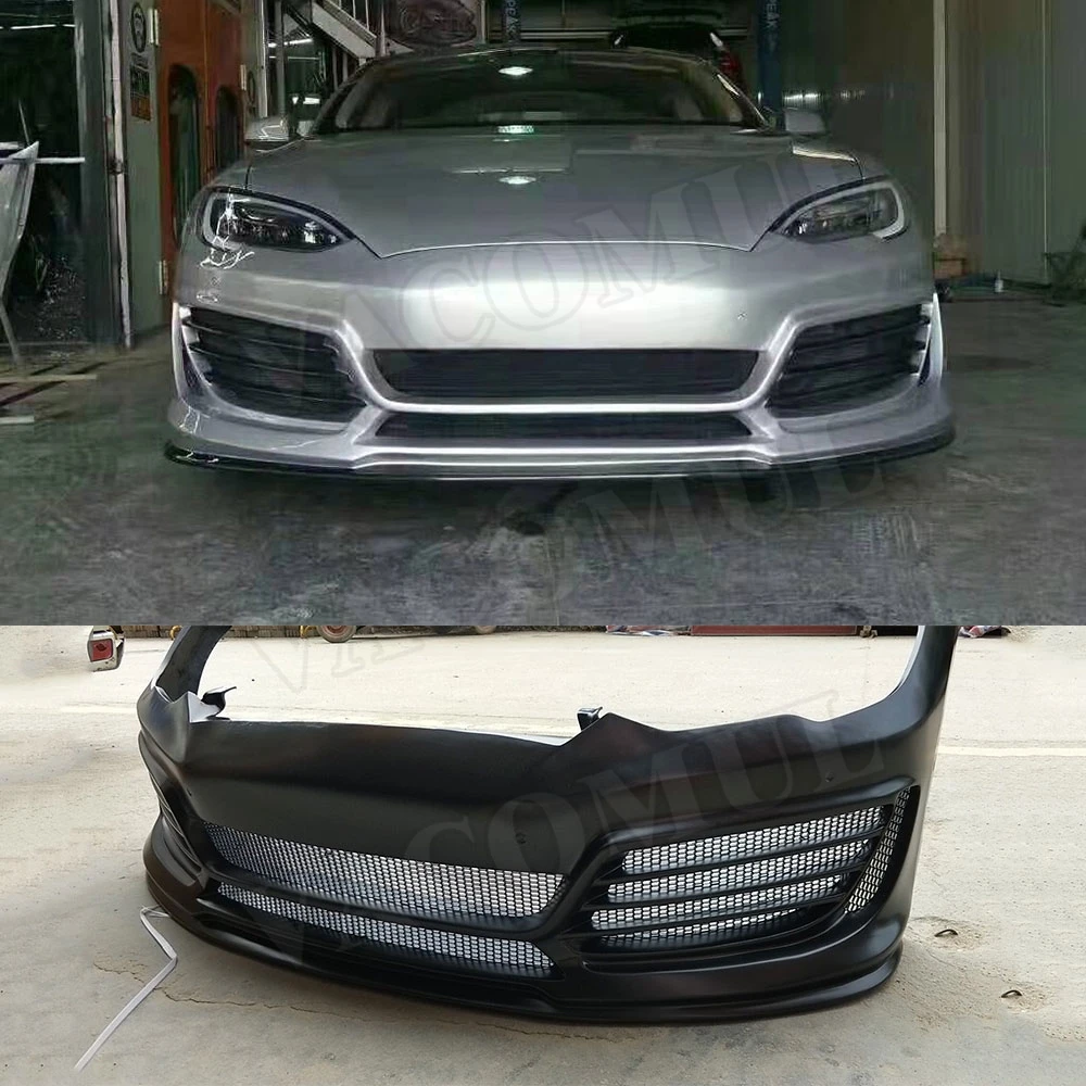 High quality FRP unpainted Front Bumper for Tesla Model S Sedan 4 Door 2017-2019 Head Bumper Body Kits Car Styling