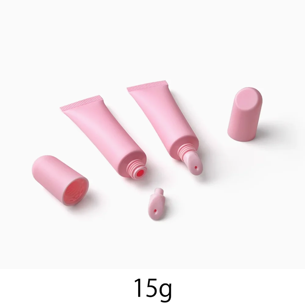 

15 мл 15 г матовый розовый пластиковый мягкий тюбик бальзам для губ медовый крем для глаз многоразовая бутылка для сдавливания пустой косметический контейнер пробный размер