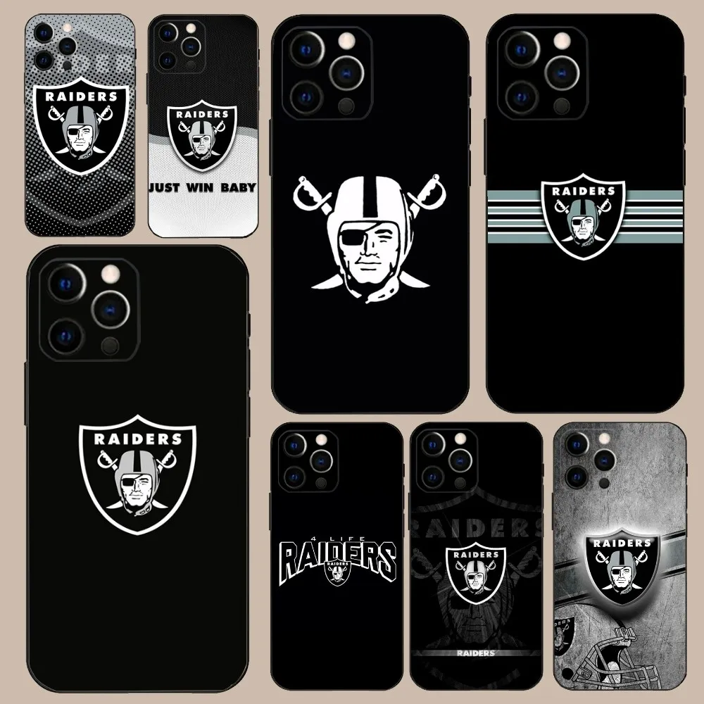 R-Raiders O-Oakland Phone Case For iPhone 16,15,14,13,12,11,Pro,X,XS,Max,XR,Plus,Mini Soft Black Cover