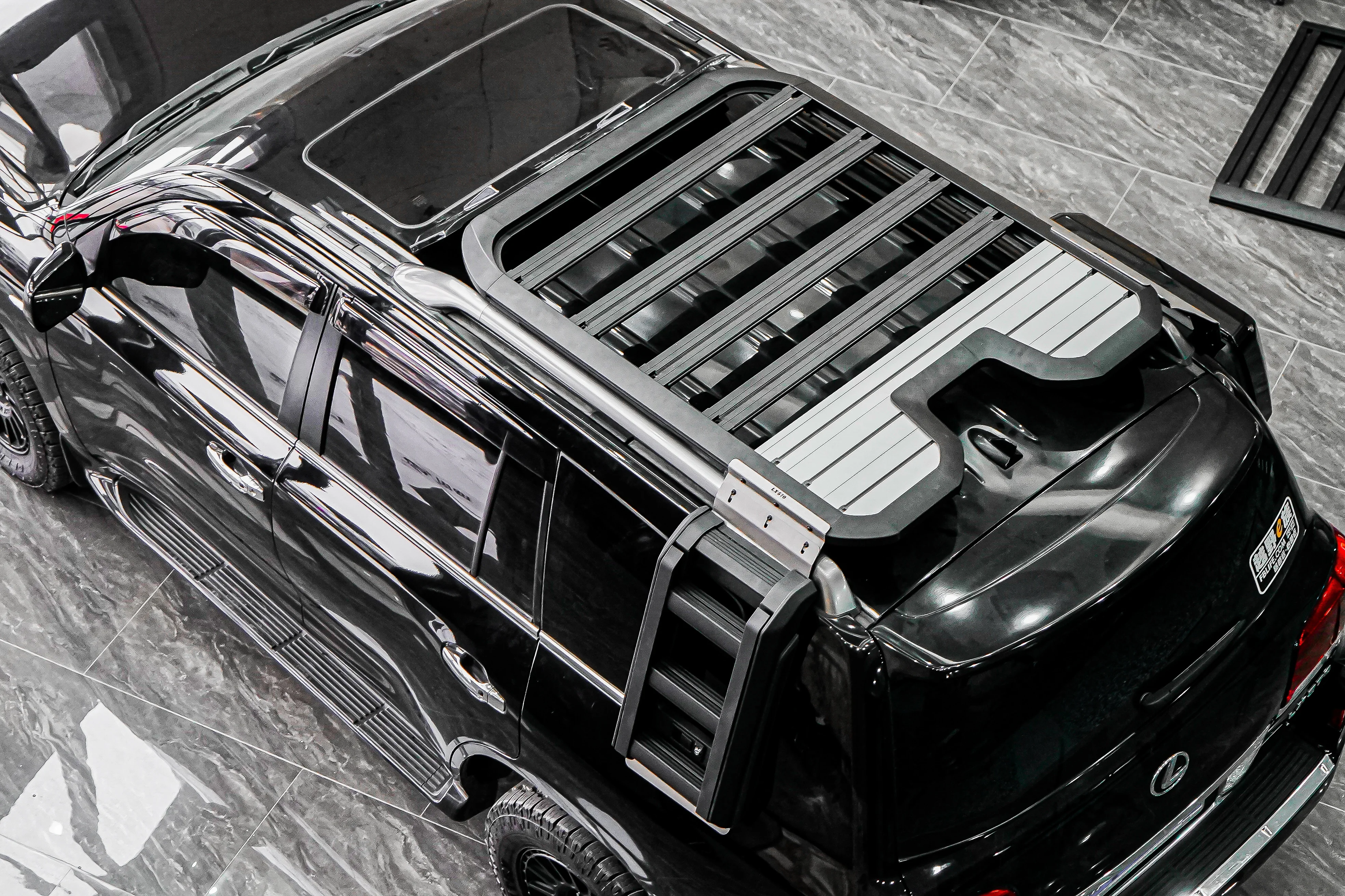 CAR ROOF RACKS  PLATFORM LADDER STORAGE BOX for LE-XU-S 570 LX570 ROOF RACK LUGGAGE RACK BASKET
