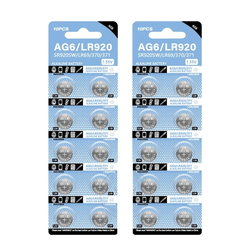 1.55V Coin Battery AG6 371 SR920SW LR920 1130 370 LR69 Button Batteries For Watch Remote Button Cell