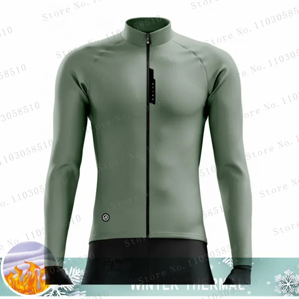 Winter Jacket Men Thermal Fleece Cycling Jersey Coat Road MTB Long Sleeve Clothing Bike Cashmere Tops Ropa Ciclismo Hombre 2024