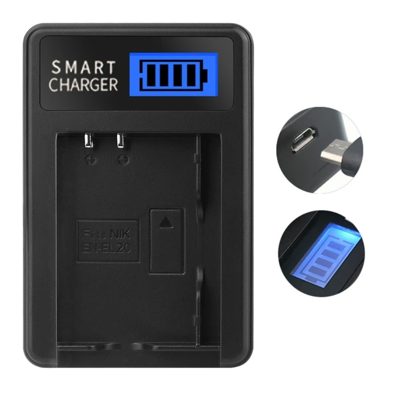 EN-EL20 LCD USB Sạc cho 1 AW1 J1 J2 J3 J4 PM006 Đế Sạc Máy Ảnh