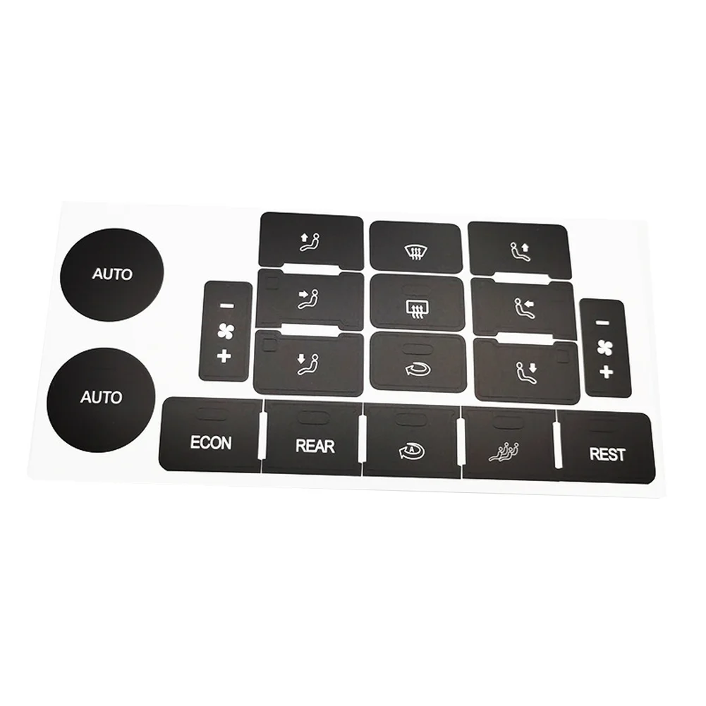 Vinyl AC Climate Control Button Decal Sticker Compatible with For Touareg Interior Panels from 2004 Through 2009
