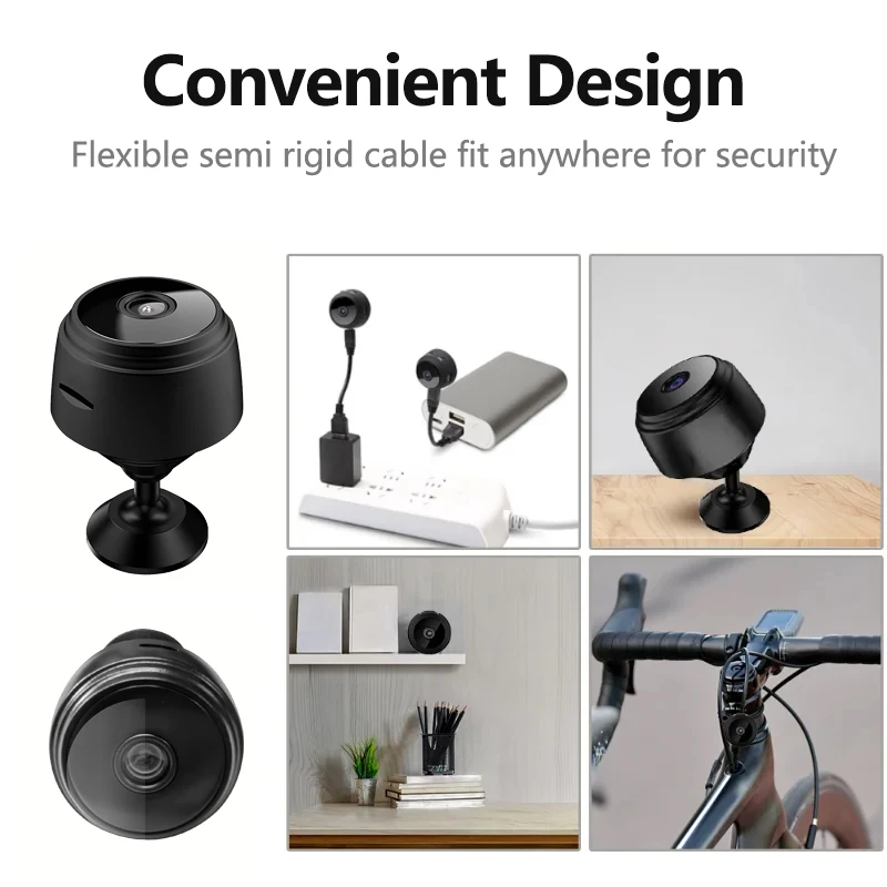 كاميرا أمان لاسلكية A9 Mini 720P HD WiFi لمراقبة المنزل الذكي ونظام حماية مراقبة الفيديو عن بعد