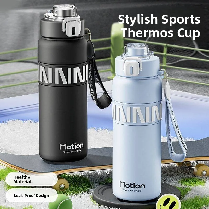 One-Touch -Open Lid Stainless Steel 316 Sports Water Bottle Portable Insulated Drinking Cup for Car Business On-The-Go