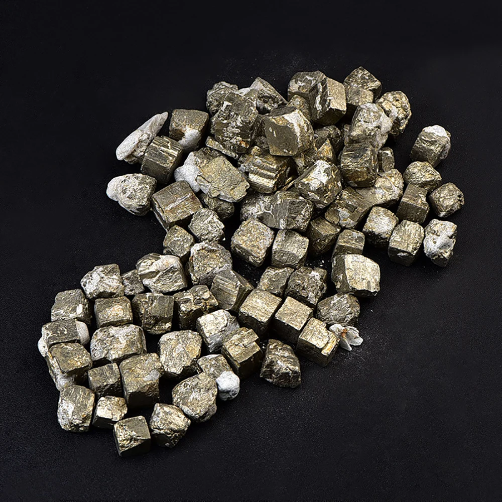 

Natural Cubic Pyrite Raw Stone High Density Fool's Gold Teaching Specimen Meditation Mineral