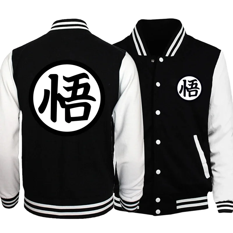 

Japanese Anime Baseball Jacket for Men, Casual College Coat, Large Size Wool Warm Sweatshirt, Autumn and Winter