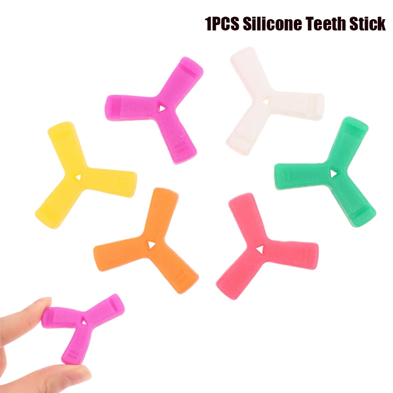 1PCS Y Shaped Silicone Teeth Stick Bite Dental Aligner Chewies Orthodontic Bite Chewies Prevent Face Distortion