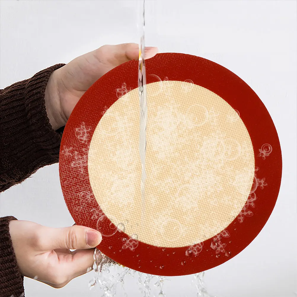 2 Peças Tapete de Silicone Reutilizável Antiaderente de 8 Polegadas para Fritadeira de Ar, Panela, Assadeira, Forno, Micro-ondas, Seguro para Lava-lou