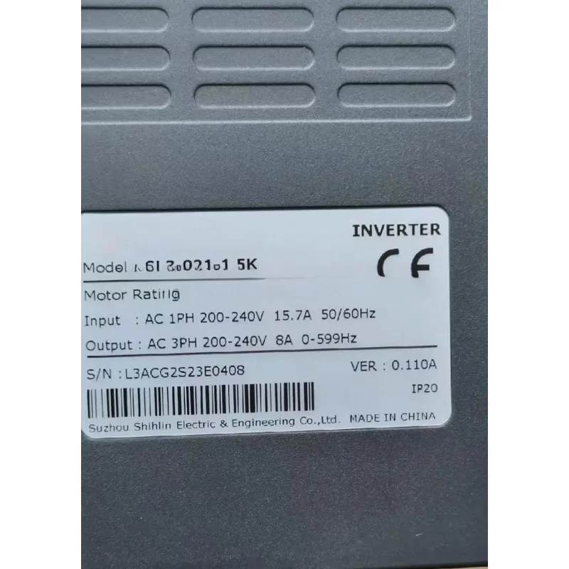 Brand  new SL3-021-1.5K  Shihlin Inverter 220V 1.5KW